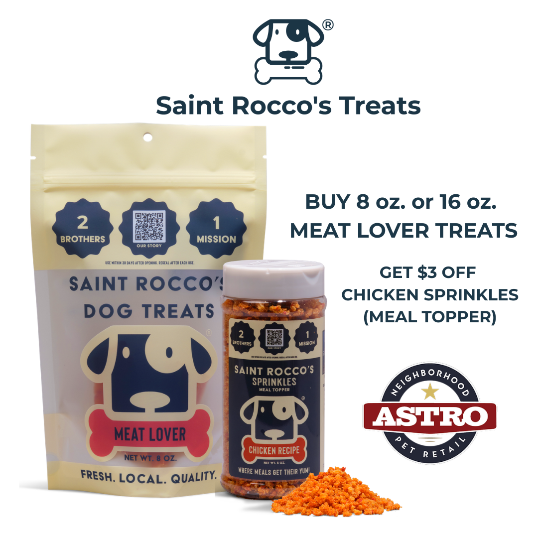 Saint Rocco's Treats - $3.00 OFF Chicken Sprinkles with Meat Lover Treats Purchase