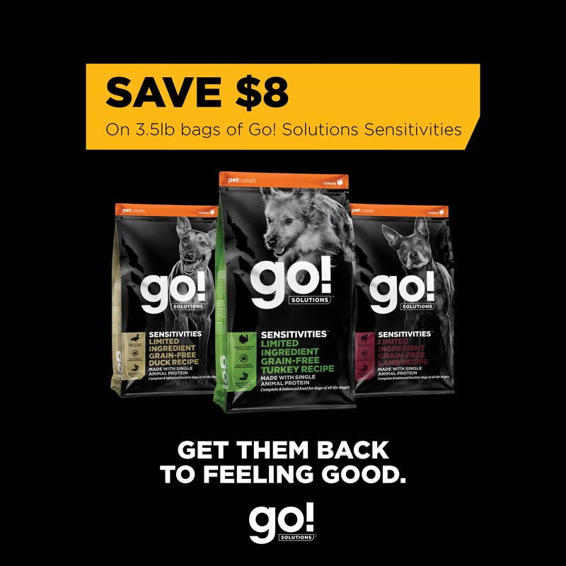 Petcurean $8 off Go! Solutions Sensitivities for Dogs @ Sunset Feed Miami