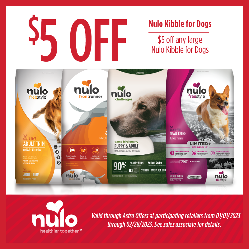 $5 Off Nulo Large Kibble for Dogs @ Sunset Feed Miami