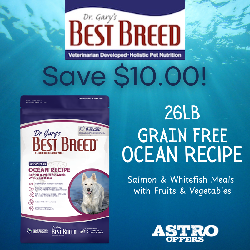 $10.00 OFF 26lb Grain Free Ocean Recipe
