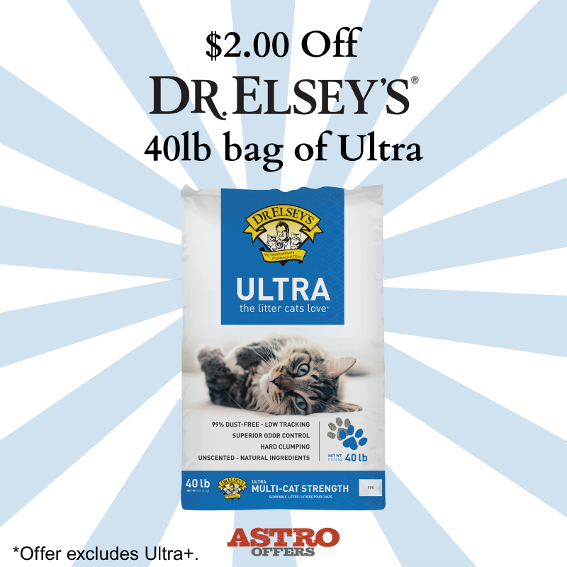 $2.00 OFF 40lb Ultra Cat Litter