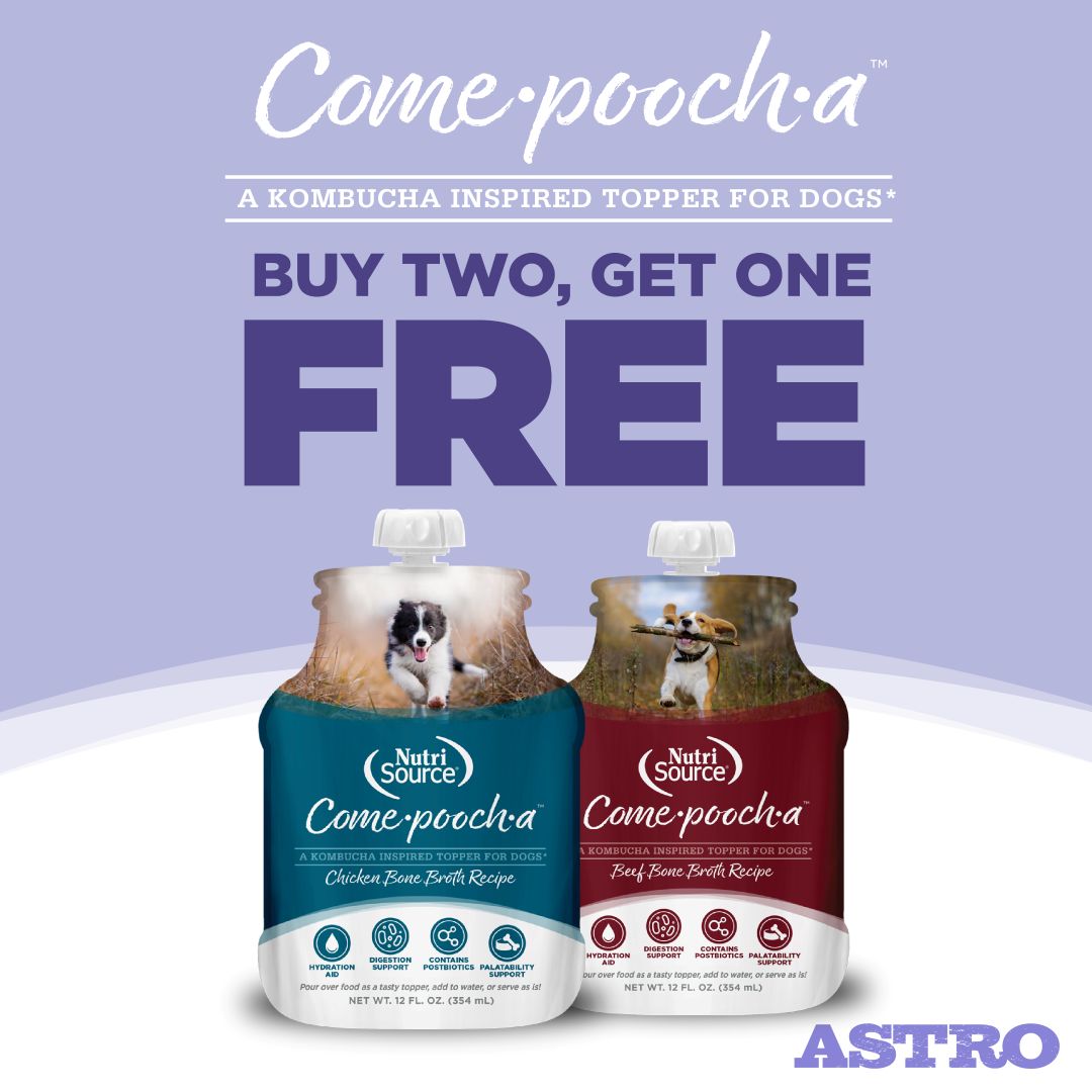 Buy 2, Get 1 FREE on Come-Pooch-A
