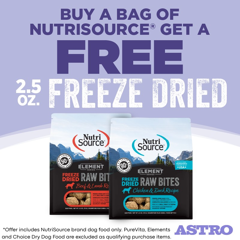 FREE 2.5oz Elements Freeze Dried Bites with Qualifying Dog Kibble Purchase