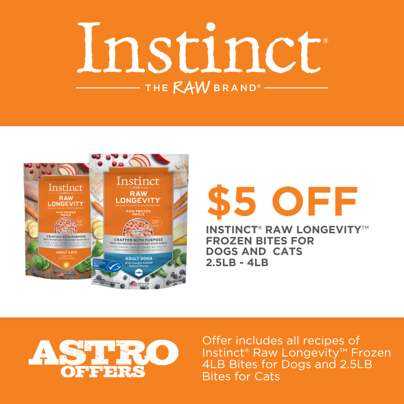 $5 Off Instinct Raw Longevity Frozen Bites @ Sunset Feed Miami